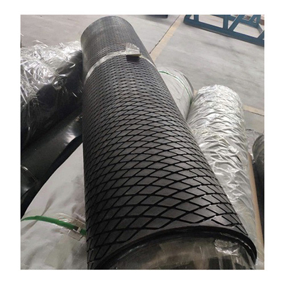 Förderer-Flaschenzug-Verzögerungs-Gummiblatt-Hauptflaschenzug Diamond Grooved Rubber Pulley Lagging